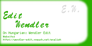 edit wendler business card